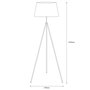 Opviq Tripod - 4063 Lámpara de pie Marrón